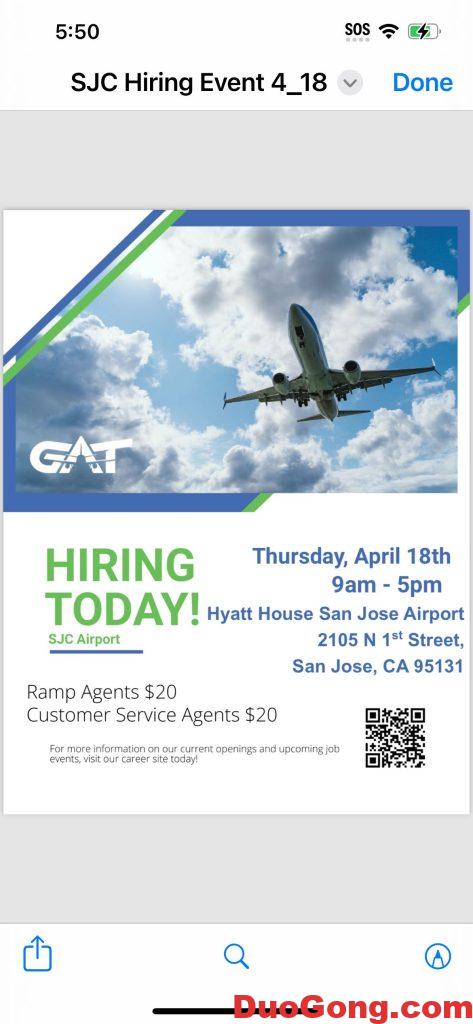 sanjose機場招人-多工網(wǎng)